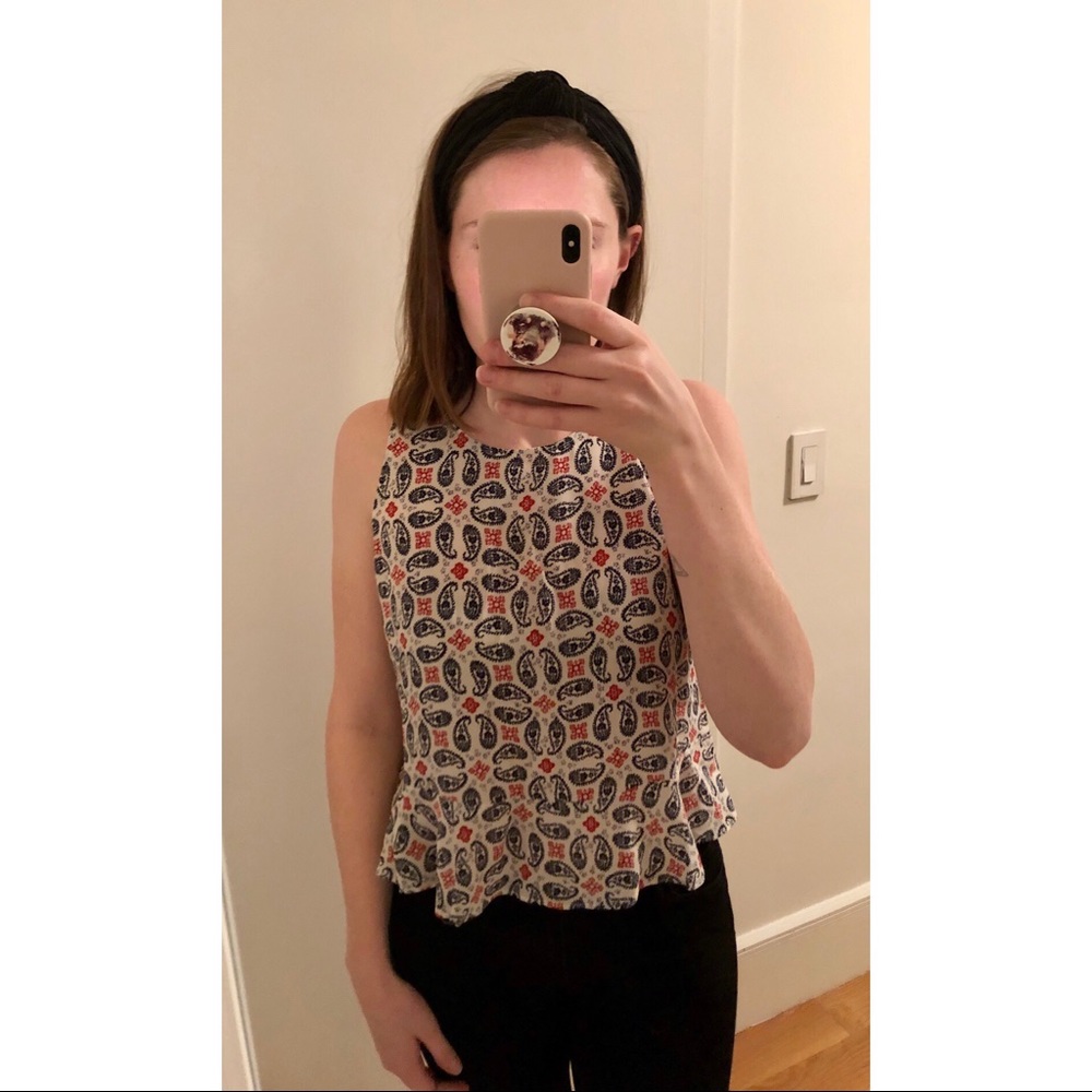 Madewell Bandana Silk Tank - Size M